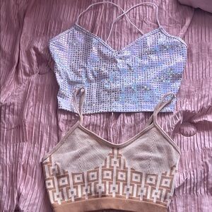 Stylish Beige and White Women's Tops